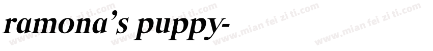 ramona’s puppy字体转换